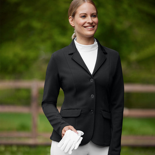Veste De Compétition équitation – Noire, Taille 38 Poitrine, Simple Ventilation, Adulte