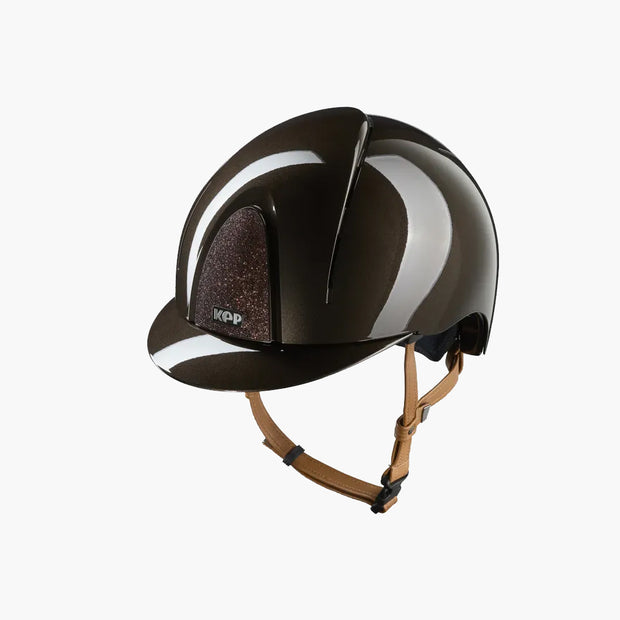 CASQUE SMART NOVA METAL POLISH STAR JUGULAIRE BEIGE | KEP