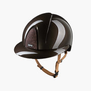 CASQUE SMART NOVA METAL POLISH STAR POLO JUGULAIRE BEIGE | KEP MARRON / 54