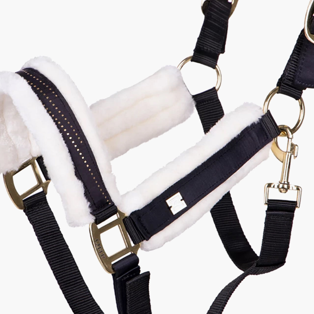 Protections Polaires Pour Tête De Cheval - Set De 4 Pièces (Couronne, Muserolle, 2 Joues) - Confort Anti-Frottement