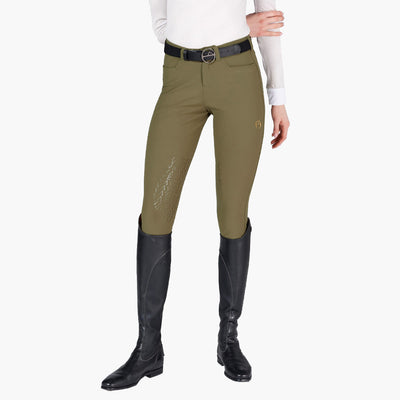 PANTALON FEMME SYRACUSE VERT OLIVE / OCRE | VESTRUM