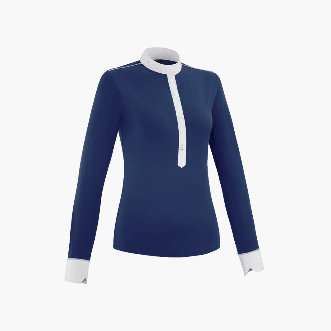 Chemise D'équitation Femme Equine Couture Jaune - Taille XS à Manches Longues