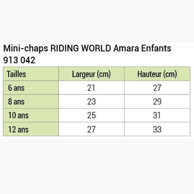 MINI-CHAPS AMARA ENFANT | RIDING WORLD