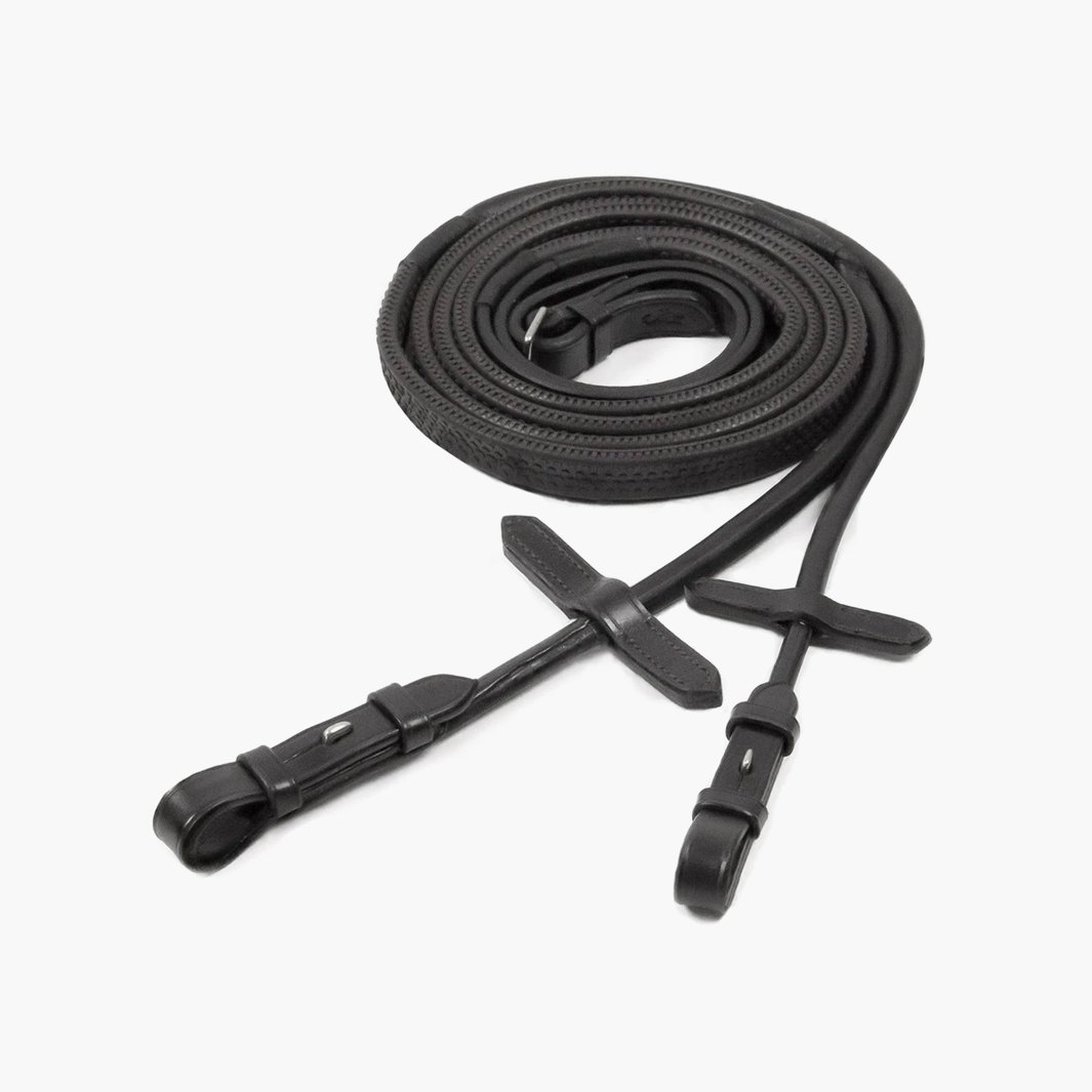Rênes cheval cuir/toile noires neuf : Equipements | Equitation - 01/10/2023 Rênes cheval cuir/toile noires neuf : Equipements | Equitation - 01/10/2023